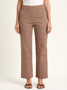 Marshalls Women's Beige & Black Geometric Chinos